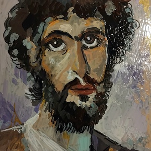 Modern Fayum portré viaszfestmény keret nélkül A4-es, Művészet, Festmény, Festmény vegyes technika, Festészet, MESKA