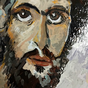Modern Fayum portré viaszfestmény keret nélkül A4-es - művészet - festmény - festmény vegyes technika - Meska.hu
