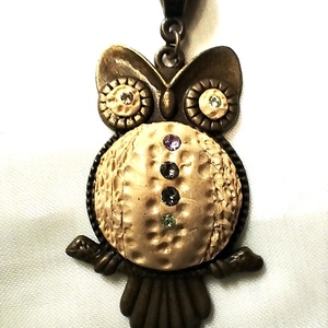 Owl I Need Is U Ceralun Bagoly medálalapos lánc Swarovski strasszokkal - ékszer - nyaklánc - medálos nyaklánc - Meska.hu