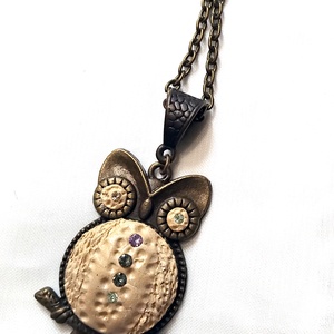 Owl I Need Is U Ceralun Bagoly medálalapos lánc Swarovski strasszokkal - ékszer - nyaklánc - medálos nyaklánc - Meska.hu
