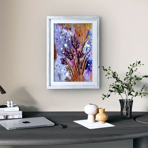 Sásliliom szoborkép paszpartukartonon, keret nélkül, kb. 20x30, Művészet, Festmény, Festmény vegyes technika, Agyagozás, Festészet, MESKA