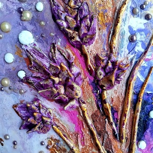 Sásliliom szoborkép paszpartukartonon, keret nélkül, kb. 20x30 - művészet - festmény - festmény vegyes technika - Meska.hu