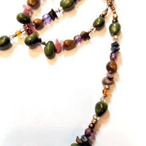 Olíva ékszergyurma-ásványos nyaklánc-karkötő szett - ékszer - ékszerszett - Meska.hu