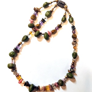 Olíva ékszergyurma-ásványos nyaklánc-karkötő szett - ékszer - ékszerszett - Meska.hu