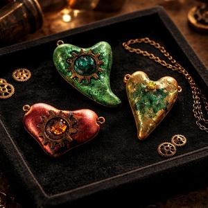 Valentin napi Steampunk medálok Metallica sorozat megrendelésre, lánccal vagy anélkül, 1 héten belül - ékszer - nyaklánc - medál - Meska.hu