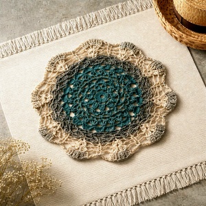 Napraforgó horgolt terítő, Otthon & Életmód, Lakástextil, Abrosz, terítő, Díszterítő polcra, komódra, Csipkekészítés, MESKA