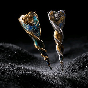 Óriás DNS dagger heart medál, választható hosszúságú lánccal, egyedi színben rendelésre is - ékszer - nyaklánc - medál - Meska.hu