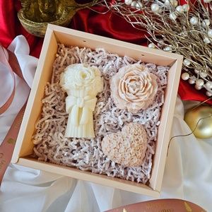 Gyertyavirágok díszdobozban  - otthon & életmód - gyertya, illat, aroma - gyertya - Meska.hu