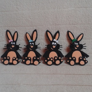 Vidám nyuszi hűtőmágnes (1 db) - nem csak Húsvétra -  - Meska.hu