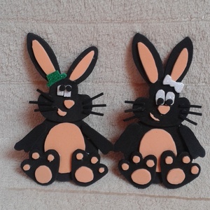 Vidám nyuszi hűtőmágnes (1 db) - nem csak Húsvétra -  - Meska.hu