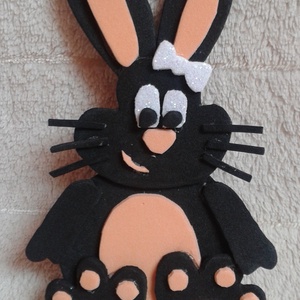 Vidám nyuszi hűtőmágnes (1 db) - nem csak Húsvétra -  - Meska.hu