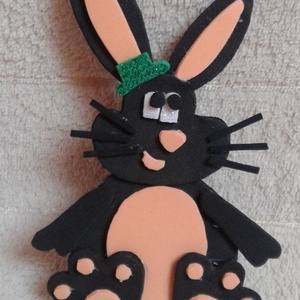 Vidám nyuszi hűtőmágnes (1 db) - nem csak Húsvétra -  - Meska.hu