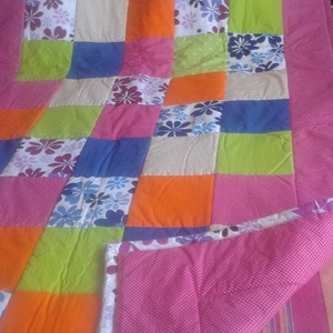 Patchwork takaró és párna - otthon & életmód - lakástextil - felnőtt takaró, pléd - Meska.hu