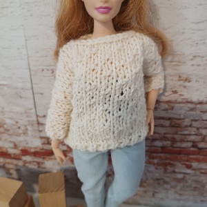 Barbie pulcsi, Játék & Sport, Baba & babaház, Barbie ruhák, Varrás, Újrahasznosított alapanyagból készült termékek, MESKA