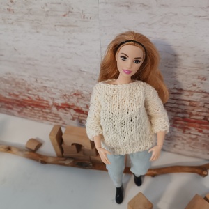 Barbie pulcsi - játék & sport - baba & babaház - barbie ruhák - Meska.hu