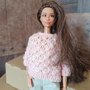 My B doll sweater 25/01 - pulcsi kötésminta - diy (csináld magad) - szabásminta, útmutató - kötésminták - Meska.hu