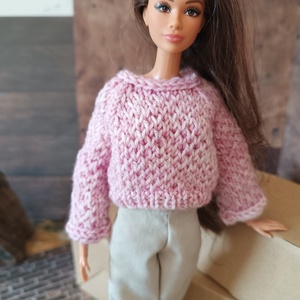 My B doll sweater 25/03 - pulcsi kötésminta - diy (csináld magad) - szabásminta, útmutató - kötésminták - Meska.hu