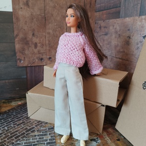 My B doll sweater 25/03 - pulcsi kötésminta - diy (csináld magad) - szabásminta, útmutató - kötésminták - Meska.hu