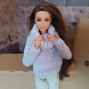 My B doll sweater 25/04 - pulcsi kötésminta - diy (csináld magad) - szabásminta, útmutató - kötésminták - Meska.hu