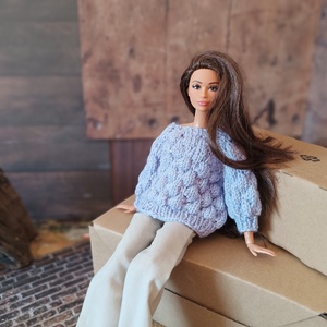 My B doll sweater 25/05 - pulcsi kötésminta - diy (csináld magad) - szabásminta, útmutató - kötésminták - Meska.hu