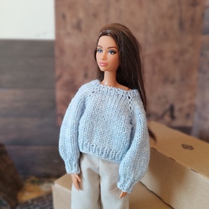 My B doll sweater 25/06 - pulcsi kötésminta - diy (csináld magad) - szabásminta, útmutató - kötésminták - Meska.hu