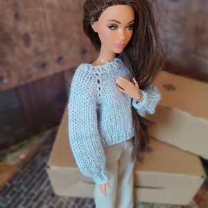 My B doll sweater 25/06 - pulcsi kötésminta - diy (csináld magad) - szabásminta, útmutató - kötésminták - Meska.hu