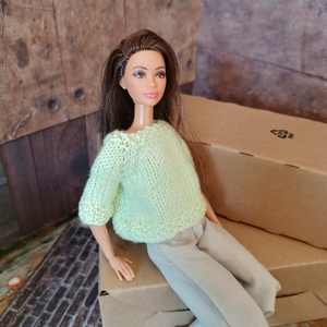 My B doll sweater 25/10 - pulcsi kötésminta - diy (csináld magad) - szabásminta, útmutató - kötésminták - Meska.hu