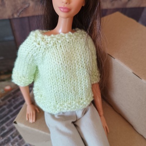 My B doll sweater 25/10 - pulcsi kötésminta - diy (csináld magad) - szabásminta, útmutató - kötésminták - Meska.hu