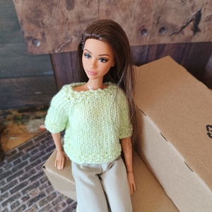 My B doll sweater 25/10 - pulcsi kötésminta - diy (csináld magad) - szabásminta, útmutató - kötésminták - Meska.hu