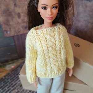 My B doll sweater 25/11 - pulcsi kötésminta - diy (csináld magad) - szabásminta, útmutató - kötésminták - Meska.hu