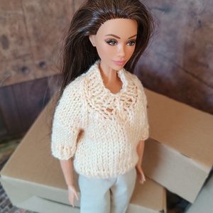 My B doll sweater 25/12 - pulcsi kötésminta - diy (csináld magad) - szabásminta, útmutató - kötésminták - Meska.hu