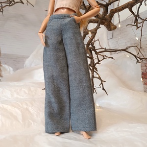 Bő szárú nadrág Barbie babára  - játék & sport - baba & babaház - barbie ruhák - Meska.hu