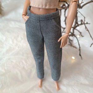 Szűk szárú nadrág Barbie babára  - játék & sport - baba & babaház - barbie ruhák - Meska.hu