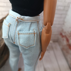 Barbie farmer nadrág, curvy  - játék & sport - baba & babaház - barbie ruhák - Meska.hu