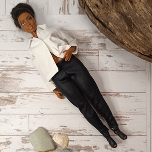 Barbie leggings, fekete nadrág  - játék & sport - baba & babaház - barbie ruhák - Meska.hu