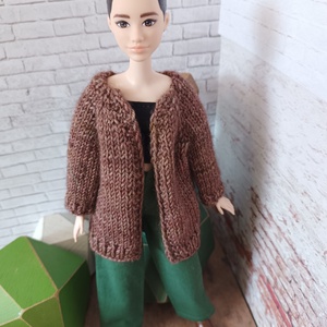 Barbie kötött kardigán  - játék & sport - baba & babaház - barbie ruhák - Meska.hu