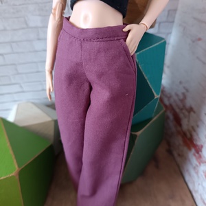 Bő szárú nadrág Barbie babára  - játék & sport - baba & babaház - barbie ruhák - Meska.hu