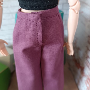 Bő szárú nadrág Barbie babára  - játék & sport - baba & babaház - barbie ruhák - Meska.hu