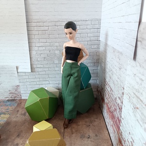 Bő szárú nadrág Barbie babára  - játék & sport - baba & babaház - barbie ruhák - Meska.hu