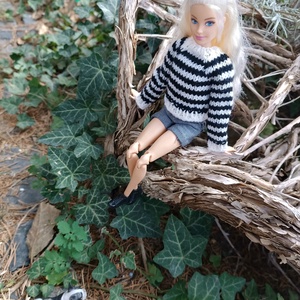 Barbie kötött pulcsi  - játék & sport - baba & babaház - barbie ruhák - Meska.hu