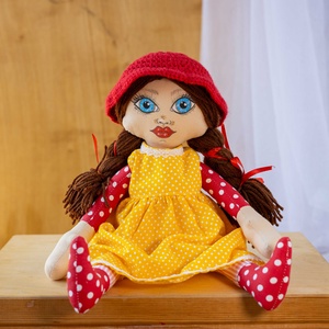 Egyedi textilbaba  öltöztethető, mozgatható végtagokkal, kézzel készült játék, 45cm, Játék & Sport, Baba & babaház, Baba, Varrás, Festészet, MESKA