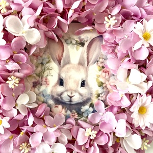 Nyuszis, húsvéti ajtódísz, kopogtató - otthon & életmód - dekoráció - ajtó- és ablak dekoráció - ajtódísz & kopogtató - Meska.hu