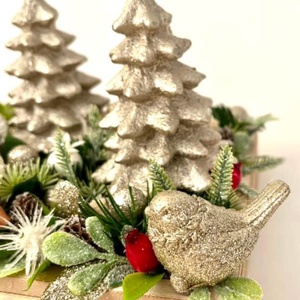 Adventi, őzikés asztaldísz - karácsony - karácsonyi lakásdekoráció - ünnepi asztaldekoráció - Meska.hu