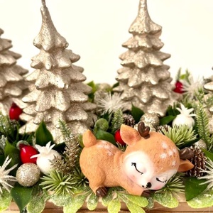 Adventi, őzikés asztaldísz - karácsony - karácsonyi lakásdekoráció - ünnepi asztaldekoráció - Meska.hu