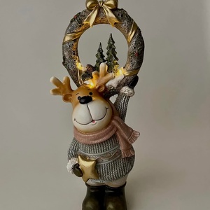 Szarvas dísz led világítással - karácsony - karácsonyi lakásdekoráció - karácsonyi manók, figurák - Meska.hu