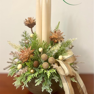 Adventi, karácsonyi asztaldísz proteával - karácsony - adventi díszek - adventi asztaldísz - Meska.hu