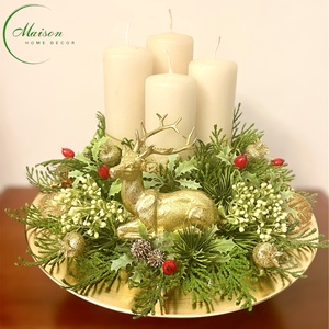 Adventi, karácsonyi asztaldísz szarvassal - karácsony - adventi díszek - adventi asztaldísz - Meska.hu