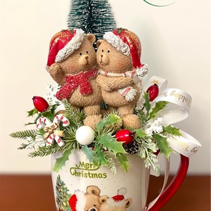 Karácsonyi macis asztaldísz - Meska.hu