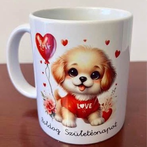 Kutyus bögre születésnapra, Otthon & Életmód, Konyhafelszerelés, tálalás, Tálalás, Bögre & Csésze, Mindenmás, MESKA