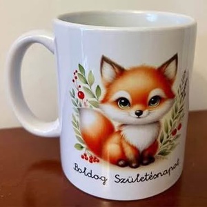 Róka bögre születésnapra - otthon & életmód - konyhafelszerelés, tálalás - tálalás - bögre & csésze - Meska.hu